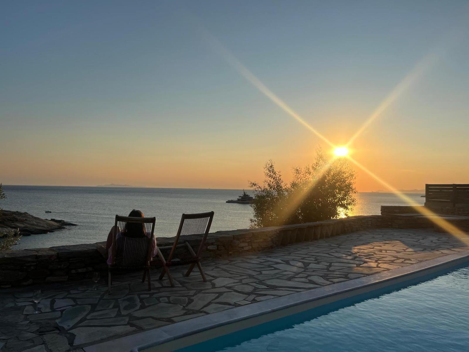 Sunset Villa With Swimming Pool At Tzia Ligia  Esterno foto